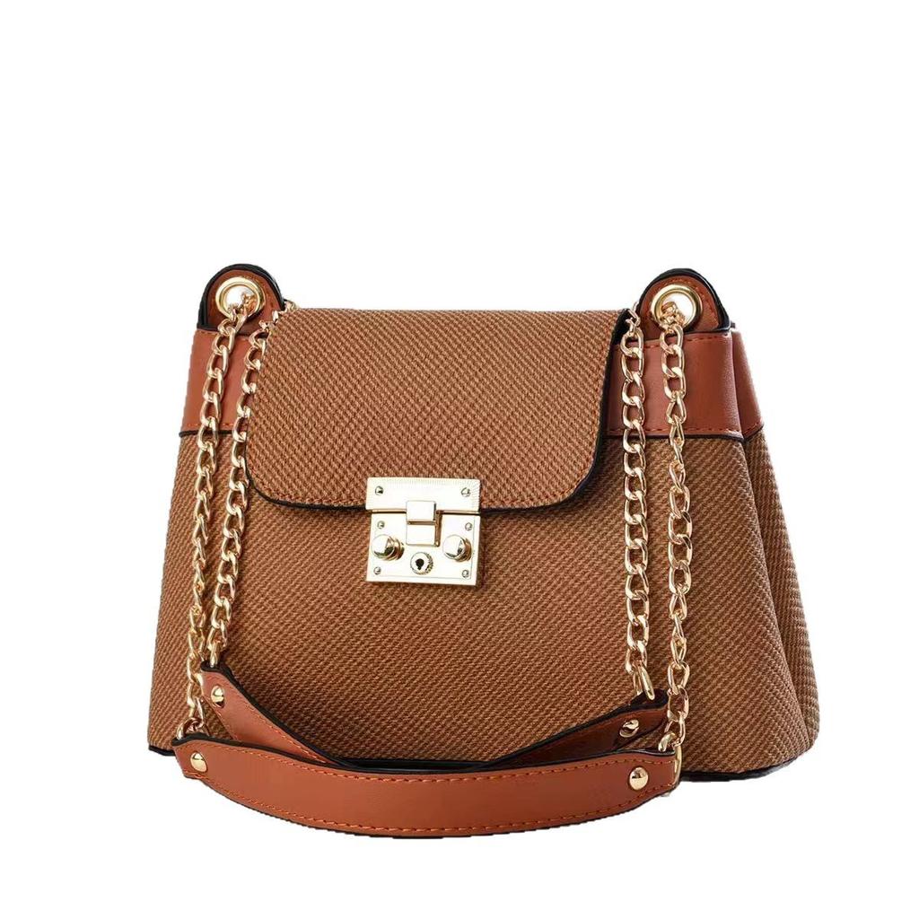 New High Appearance Horizontal Embossed Fashion Handbag Macaron Shoulder Bag Large Capacity Chain Women Bag Tide