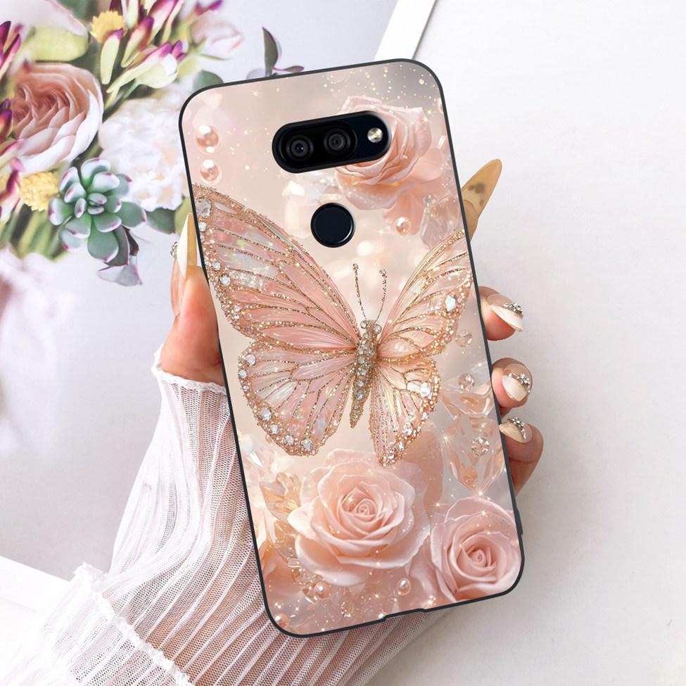 Hülle Für LG K40S 2019 Cover Ästhetisch Niedliche Katze Mode Lustig Bemalt Silikon Handyhülle LMX430HM