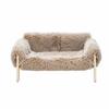 Wooden Elevated Cat Sofa Bed Soft Raised with Frame Pet