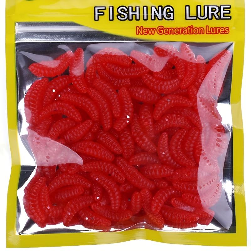 

50 шт. 2 см рыболовные принадлежности мягкая приманка светящаяся в темноте хлеб в виде лошадиного рта мягкая наживка для червей мягкая личинка мягкие приманки 50Pcs