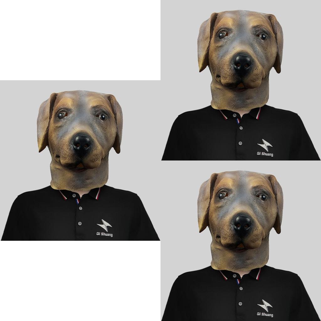 Adorable Labrador Dog Head Mask Cute Animal Costume For Halloween Party Fun Events