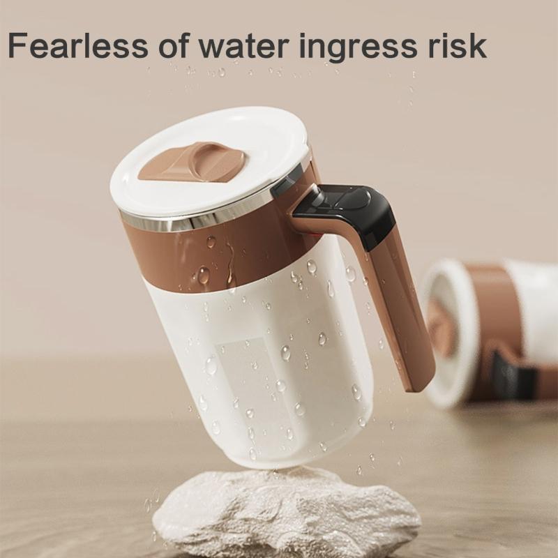 USB Rechargeable Mixing Coffee Mug Automatic Stirring Cup with Digital Temperature Display for Office and Home Use