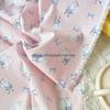 100% Cotton Korean Cat Bowknot Floral Fabric for Women's & Children's Clothing