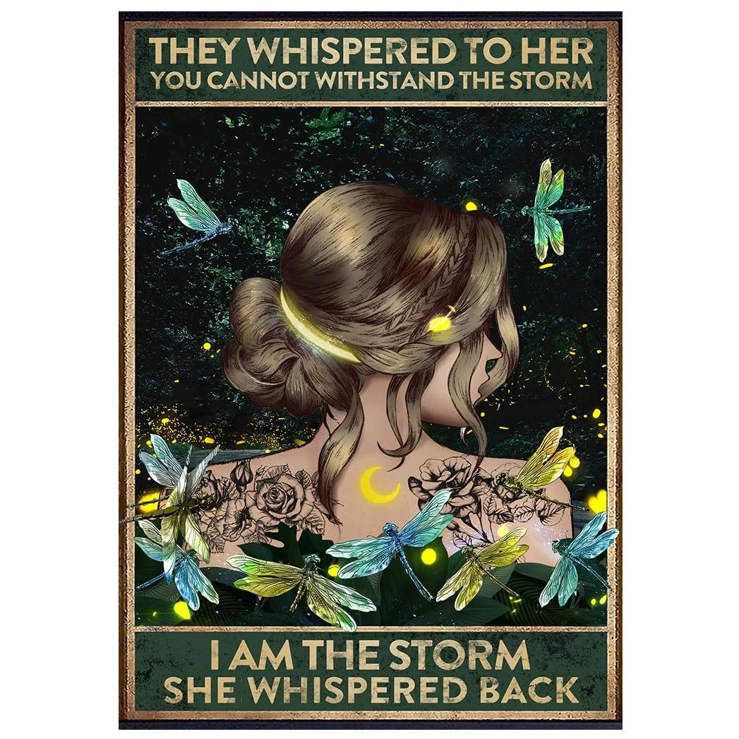 

I Am The Storm Plaque Metal Tin Signs Wall Decoration Vintage Art Posters Iron Painting for Man Cave Home Cafe Garden Club Bar 20x30cm（7.8x11.8inch）