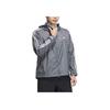 adidas Three Stripe Hooded Zip Jacket Men Jackets Gray JF3955