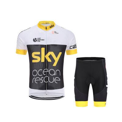 New Summer SKY Short-sleeved Overalls Cycling Suit Bicycle Men's Moisture-wicking Outdoor Clothes