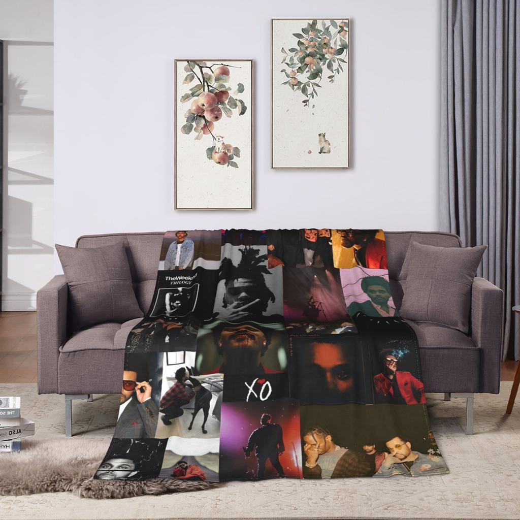 The Weeknd Pop Singer Blanket Velvet Summer  Portable Super Soft Throw Blanket for Bedding Couch Bedding Throws