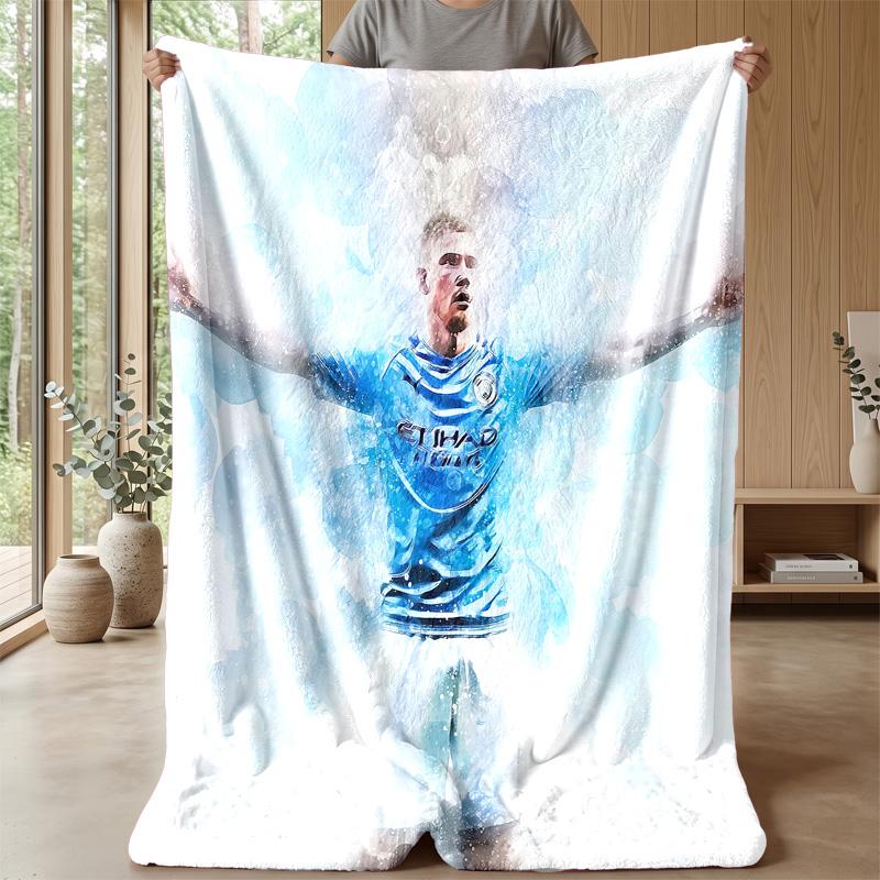 Kevin De Bruyne Theme blanket Soft Flannel Blanket Plush Throw Blanket Cozy Sofa Bed Blanket for Home Decor