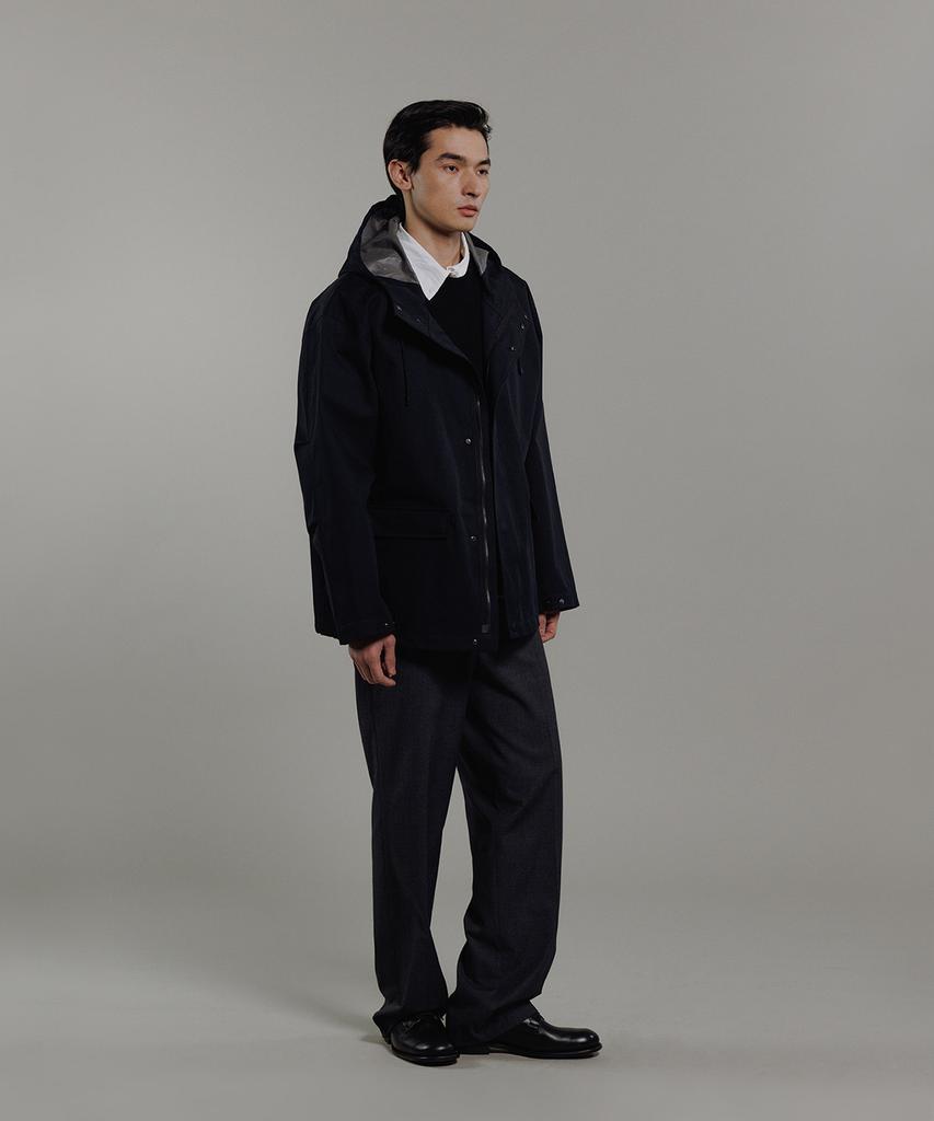 Blankroom 3-Layer Hoodie Parka_Dark Navy