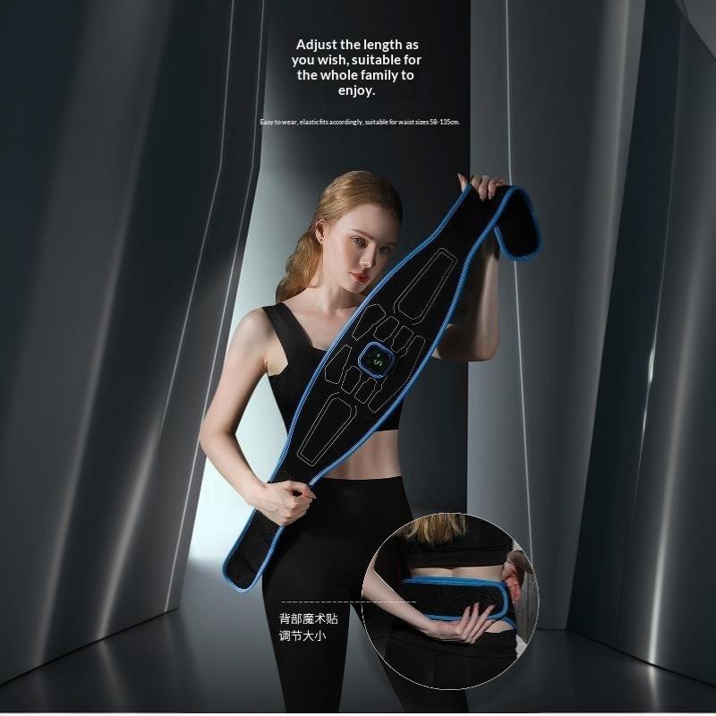 EMS Abdominal Muscle Toning Belt Electric Stimulator Rechargeable Portable Toner for Home Gym