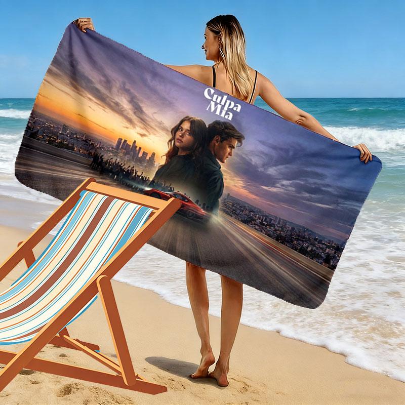 My Fault Print Beach Towel, Large Soft Quick Dry Towel for Beach Camping Swimming