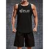 Polyester Tank Top and Shorts Set Moisture Wicking Quick Dry Lightweight Summer Gym Workout