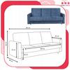 Sofa Sofa Alicja Sofa Bed Bonell Bed Family Furniture Blue