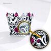 Charms 925 Crown Pendant Bead Charms 925 Cubic Zirconia
