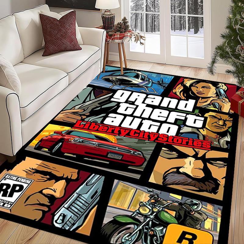 Grand Theft Auto Online: Covor de Aventură cu Octan Ridicat Potrivit pentru toate anotimpurile Decor Acasă Modă Cadouri de Crăciun Artă