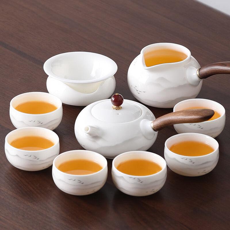 Chuyi Qi Mutton-Fat Jade Ceramic Gongfu Tea Set