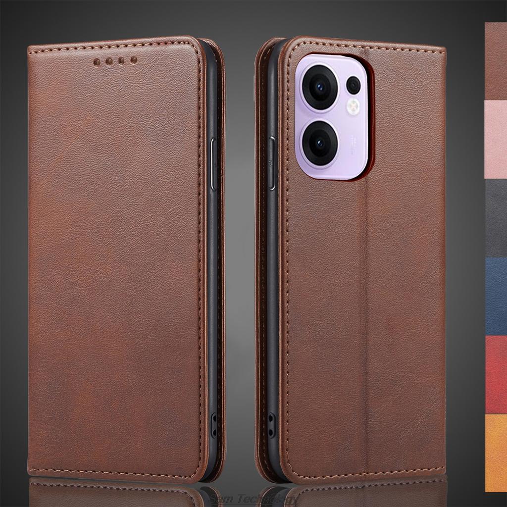 Magnetic Attraction Leather Case for OPPO Reno 13F / Reno13 F 4G 5G Holster Flip Cover Case Wallet Phone Bags Capa Fundas Coque