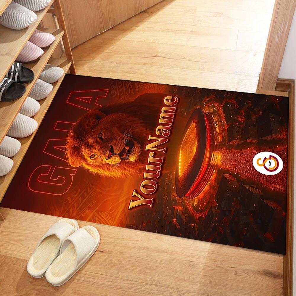 Galatasaray Customize Text Carpet Design For Game Room Hallway Playrooms Outdoor Antislip Rug Decorate Offices