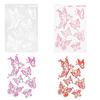 3 stk Sommerfuglmaler for veggmaling DIY Scrapbooking Fotoalbum Papirkortlaging Håndverk Dekorativ pregemal