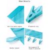 Bathroom Rack Clothespin Travel Portable Folding Clothes Towel Hanger 6 Clips