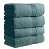 AULIFLOWER Bath Towels, Pure Cotton, Hotel Quality, 60cm X 120cm, Set of 4, Large Size, Thin, Soft,