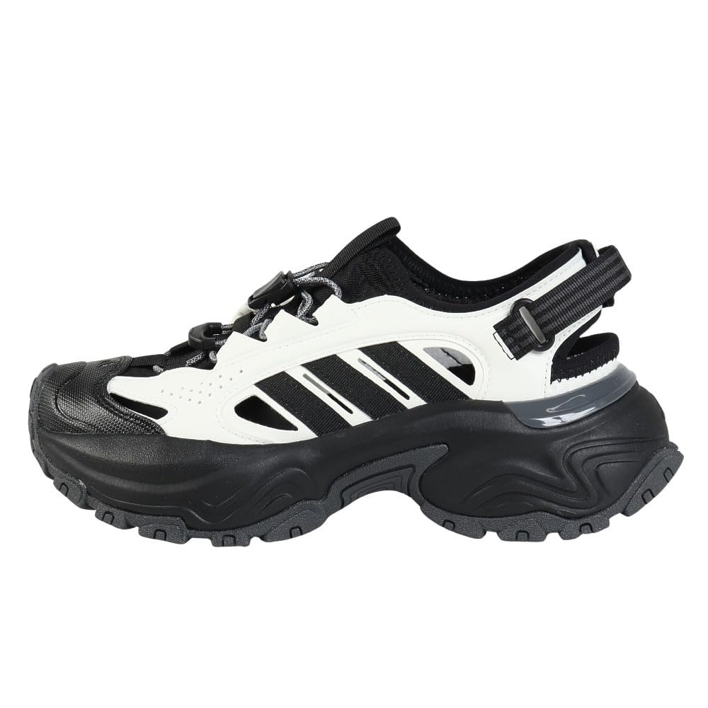 Adidas Sneaker Platform Sports Core Size Men's Sandals, Sandals, White/Grey Six/Core Black, 25.5cm