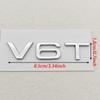 3D ABS Emblemat Boczny Błotnika Samochodowego V6T V8T Logo Tylna Klapa Bagażnika Do Audi S4 A4 B7 V6T Naklejka A6 SQ7 Q8 R8 S8 RS8 V8T Odznaka Akcesoria