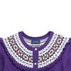 Polo Ralph Lauren Knit Sweater Kids FW23 Crew Neck Striped Trim Single-Breasted Long Sleeve Purple Kids sweater 313916542001