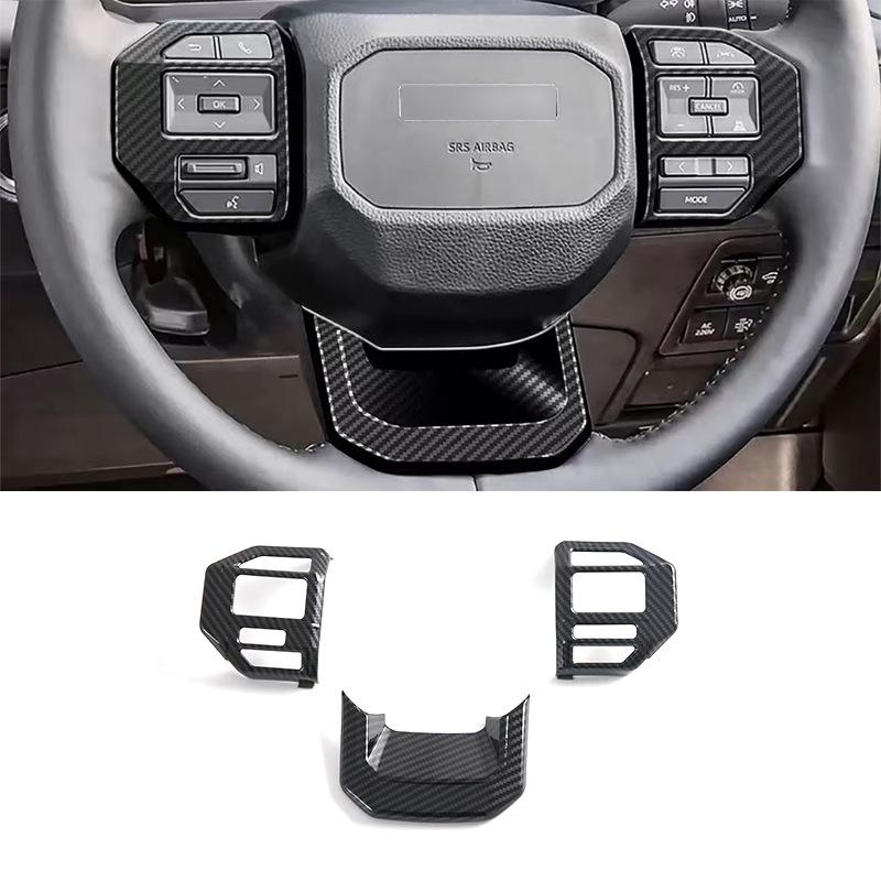 For Toyota Hilux 2026 Carbon Fiber Pattern Window Switch Panel Gear Shift Frame Steering Wheel Trim Mirror Cover Car Accessories