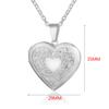 Romantic Love Heart Locket Pendant Necklaces For Women Silver Color Stainless Steel Photo Frame Promise Jewelry Chokers Gift