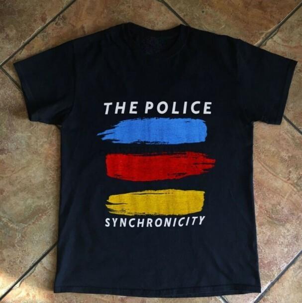Vintage The Police Synchronicity Cotton Black All Size Men Women Shirt S