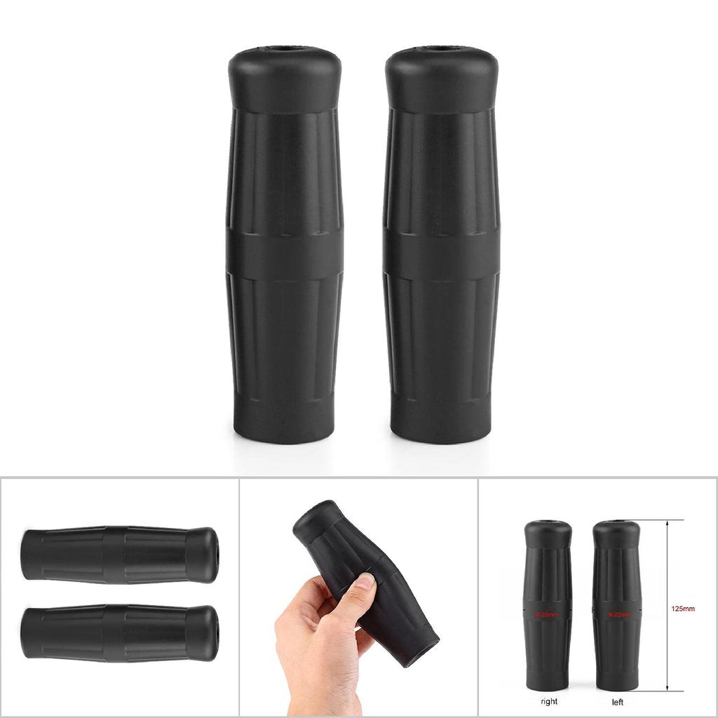 1"-7/8" Motorcycle Handlebar Grips Handlebars Non-Slip Rubber Vintage Cola Bottle Design 1 Pair (Left