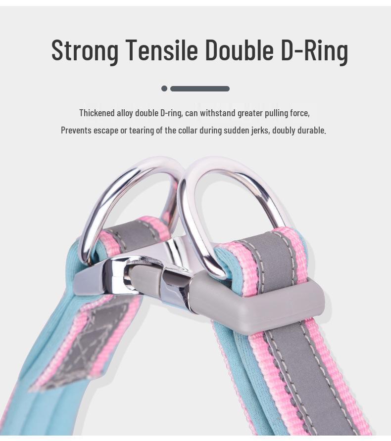 Adjustable Reflective Anti-Choke Dog Collar for Small & Medium Dogs