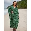 Women's Flowy Beach Maxi Dress Long Kaftan with Chest Weave Cutout, Boho Swim Cover Up 1012