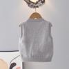 2026 Spring/Autumn Boy's Sleeveless Knit Cardigan Vest
