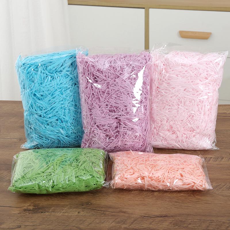 500g Candy Red Wine Gift Box Raffia Shredded Paper Filler for Weddings and Festivals