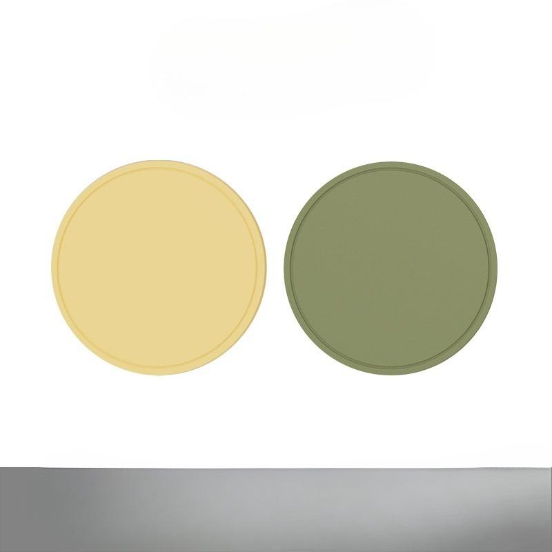 

Silicone Heat Insulation Pad, Round Thickened Heat-resistant Pad, High-temperature Pot Pad, Table Pad, Anti-slip Cup Pad 2pcs циан