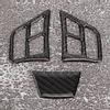 3Pcs Set Carbon Fiber Steering Wheel Sticker Trim Cover Car Interior Decor Fits for 3 Series (E90) 2005 2012