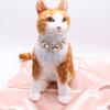 Dog Cat Collar Gold Chain Necklace Stainless Steel Adjustable Color Diamonds Collar for Small Medium Pets Cats Dogs Kitten Puppy