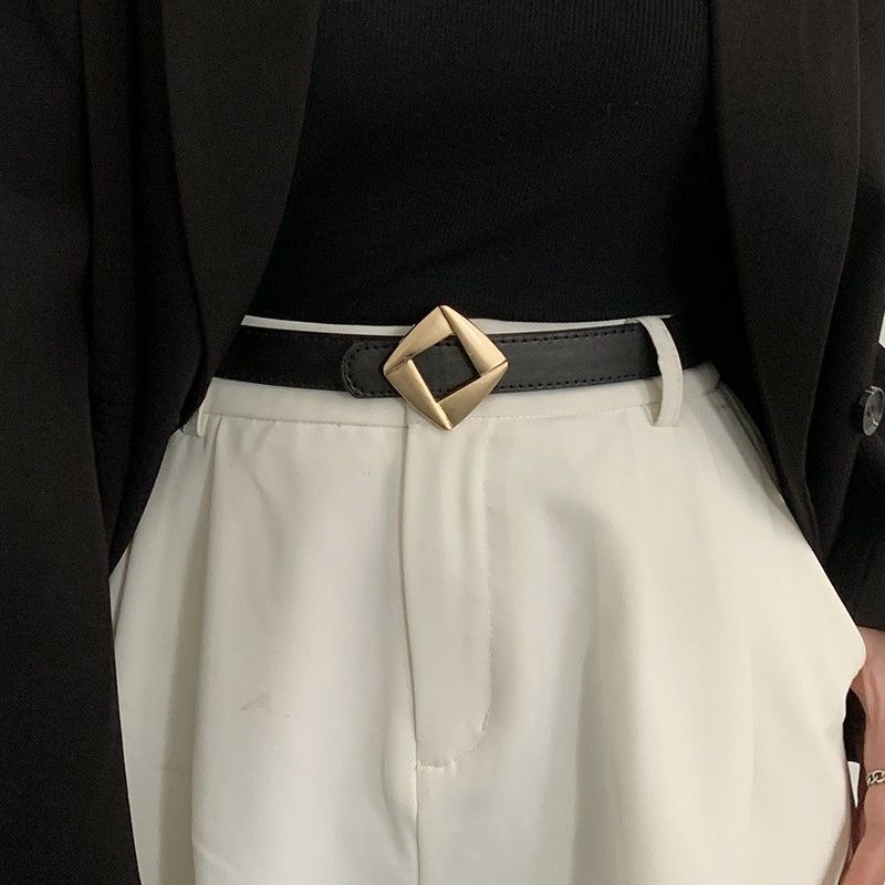 

Timeless Women 2024 Black Pu Belt Essential For Jeans Minimalist Design Classic