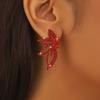 Heavy Industry Full Diamond Butterfly Earrings European and American Style Spicy Girl Charm Dinner Earrings