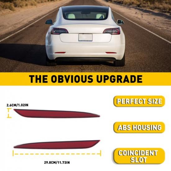 Rear Bumper Reflector Tail Case Lamp Left & Right For 2017- Tesla Model 3