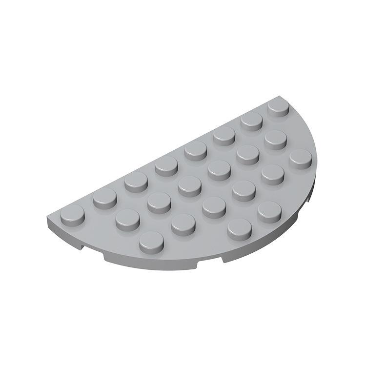 40pcs MOC Parts 22888 Plate Round Half Corner 4 x 8 Compatible Bricks DIY Assmble Building Blocks Particle Kid Brain Toy Gift