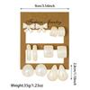 6 pairs of simple and elegant imitation pearl bow geometric spiral water droplet U-shaped earring set