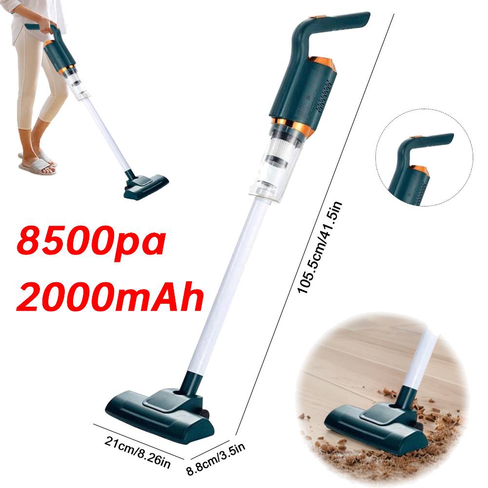 Handheld Wireless Vacuum Cleaner USB Rechargeable 2000mAh Mopping Machine Large Suction Vacuum Cleaner for Vehicle Home Cleaning