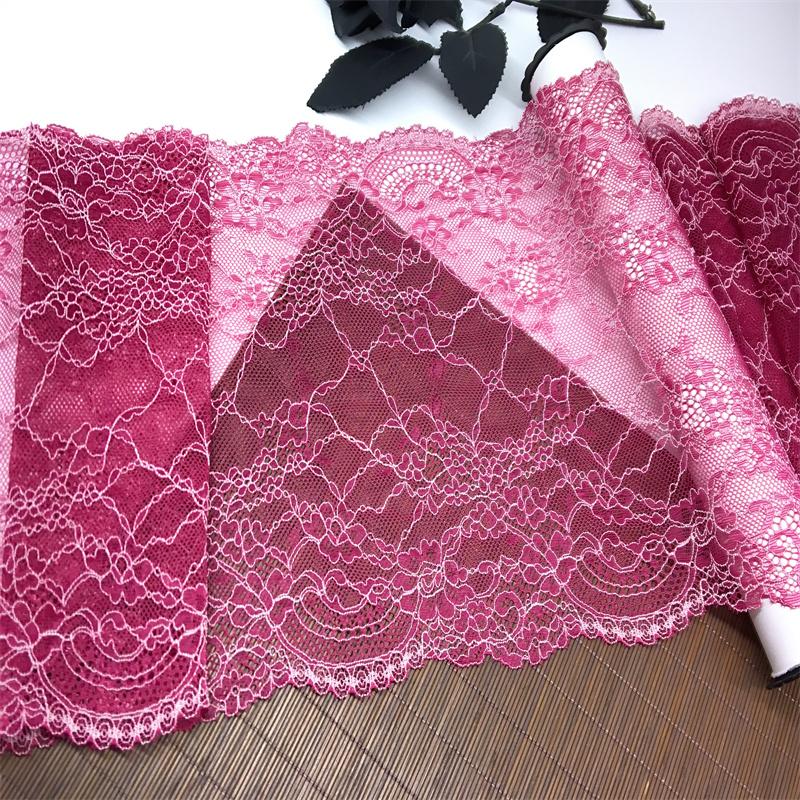 20.5cm Wide Elastic Lace Trim, DIY Stretchy Sewing Lace Fabric for Lingerie, Bra, Underwear, Dress, Garment, Crafting