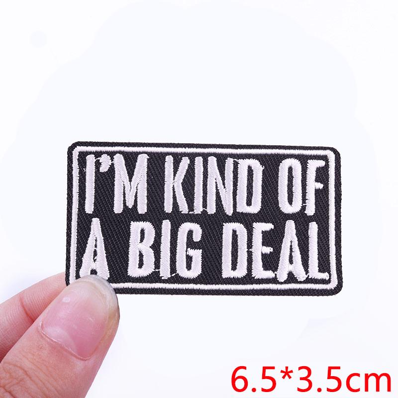 Black Series Letter Embroidered Patches Jackets Backpack Sew Badges Personalized Letter Slogans Iron On Patches For Clothing