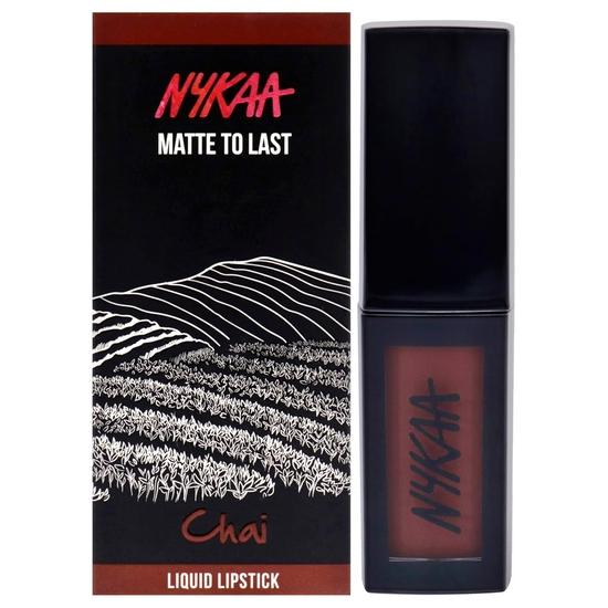 Nykaa Matte to Last Liquid Lipstick, Matte Finish, 5ml - 18 Chai