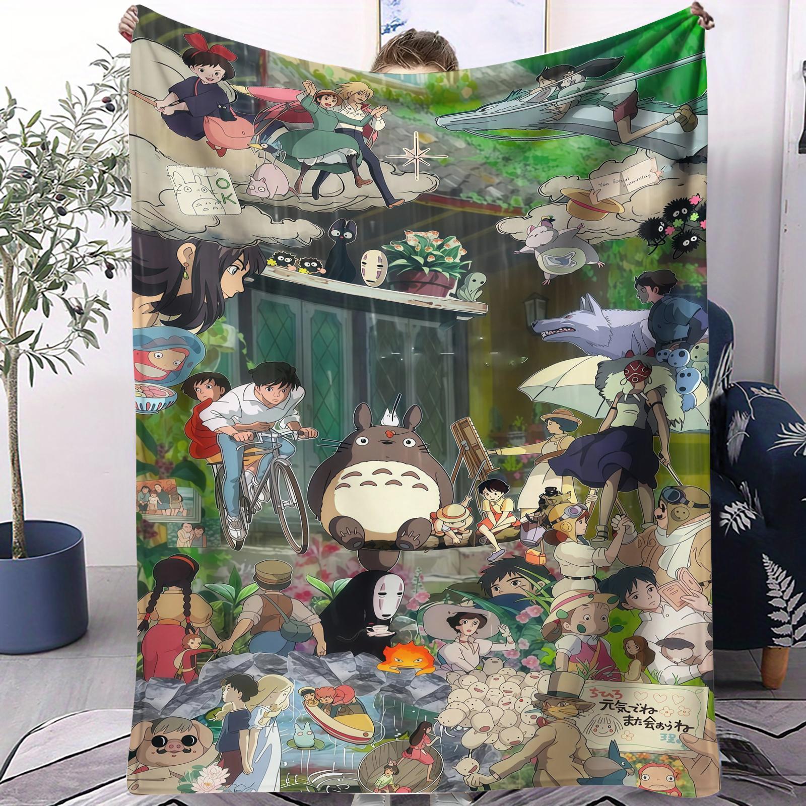 

1PC Japan Classic Cartoon Anime Blanket For Office Travel Comfort Leisure Camp Travel Multifunctional Universal Blanket Fan Gift 70x100cm