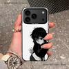 H-HunterS S-ShizukuS Black Matte Shockproof CoverPhone Case For iPhone 17,16,15,14,13,12,11,Pro,Max,Plus
